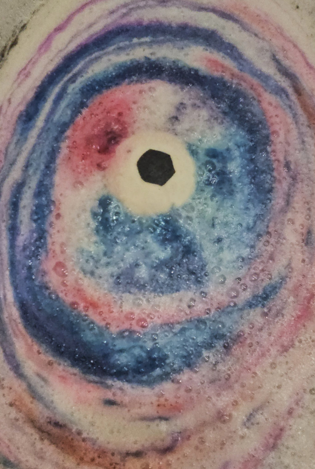 Football Bath bomb in strawberry scent.