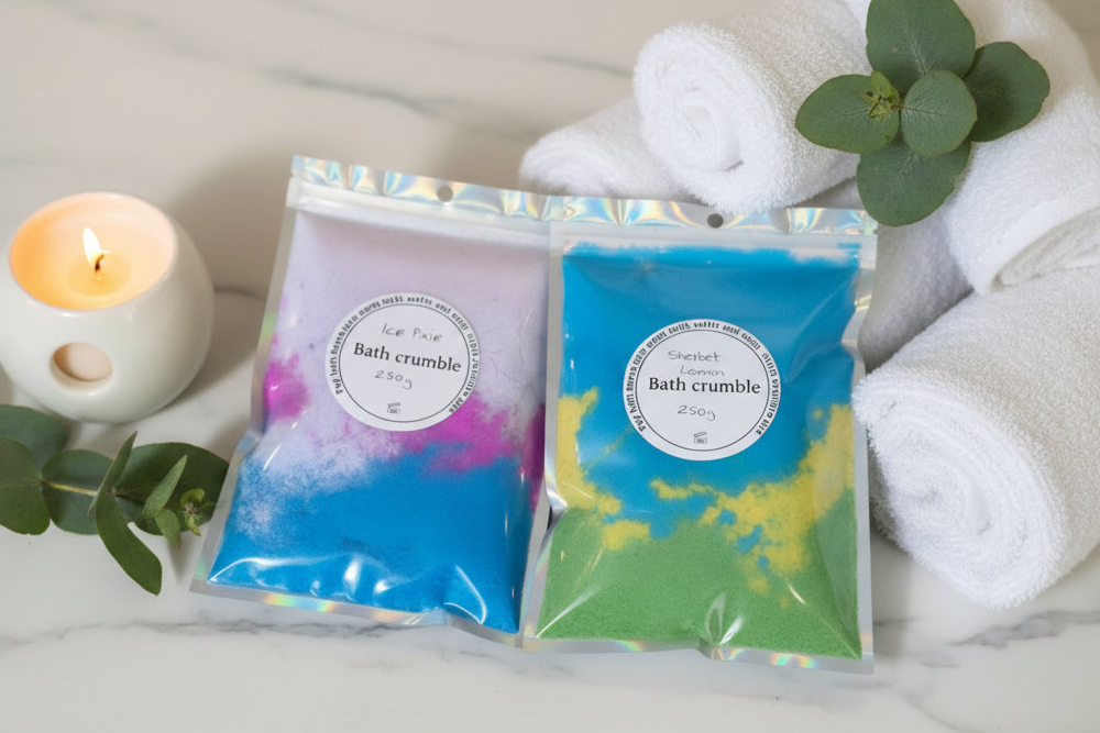 Ice Pixie & Sherbet Lemon Bath Crumble Duo 500g